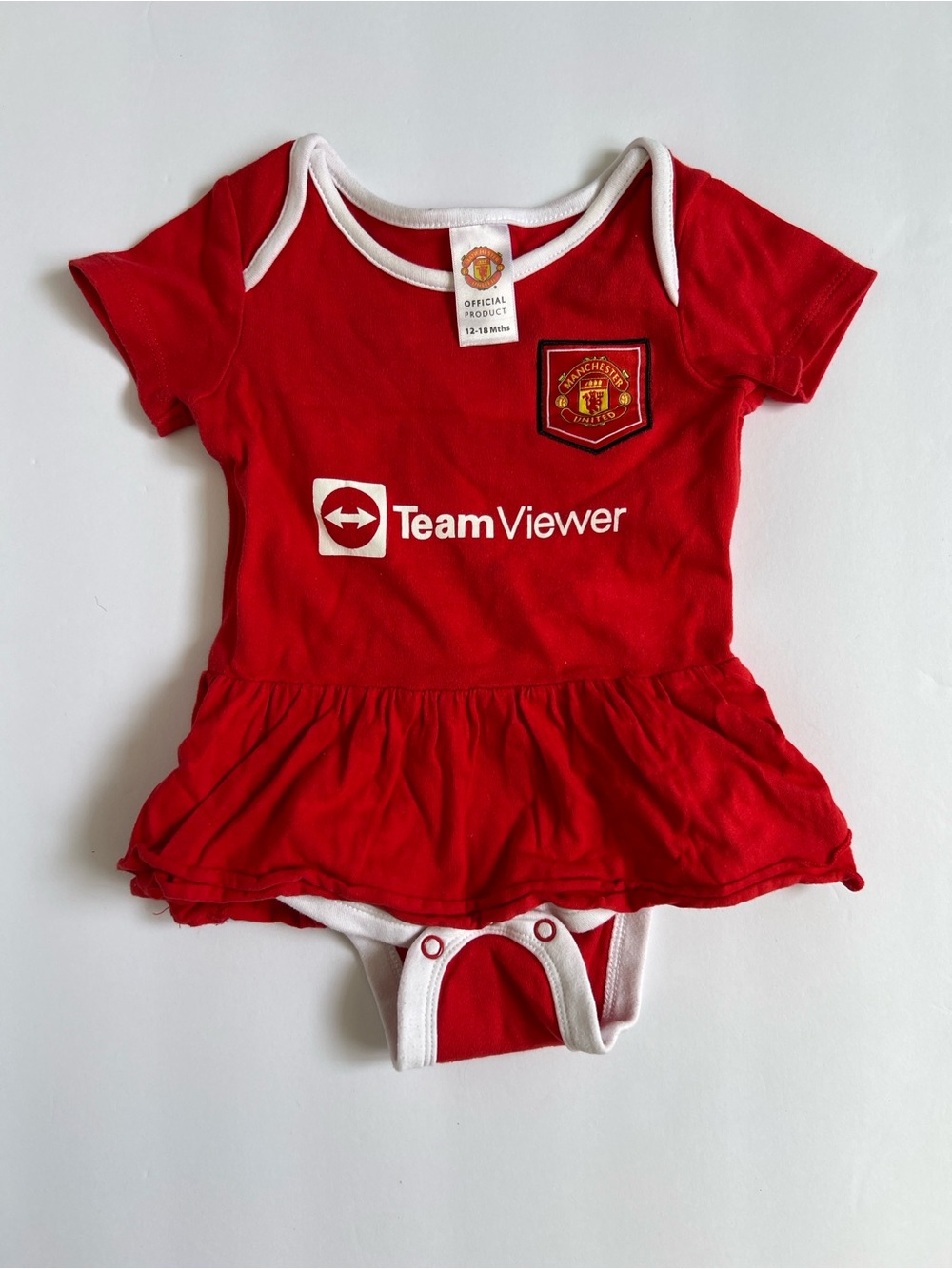 Manchester United Red Baby Dress onesie